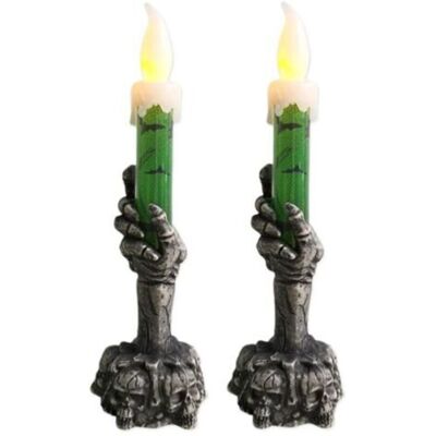 SANS MARQUE Bougeoir En Forme De Crâne D'Halloween, Lampe Éclairée D'Halloween, Squelette Fantôme Main,vert - Publicité SANS MARQUE Bougeoir En Forme De Crâne D'Halloween, Lampe Éclairée D'Halloween, Squelette Fantôme Main,vert - Publicité