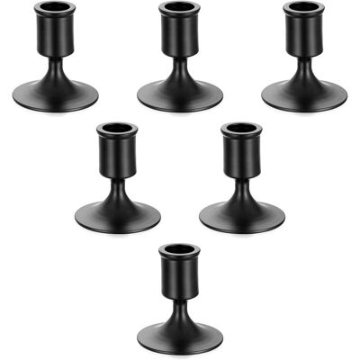AHLSEN Bravix Chandelier Bougeoir Noir Halloween - Lot De 6 Petite Bougeoirs Mariage Métal Décoratifs Pour Bougies Chandelles Piliers Noel Decoration Maison L’avent Centre De Table Moderne - Publicité AHLSEN Bravix Chandelier Bougeoir Noir Halloween - Lot De 6 Petite Bougeoirs Mariage Métal Décoratifs Pour Bougies Chandelles Piliers Noel Decoration Maison L’avent Centre De Table Moderne - Publicité
