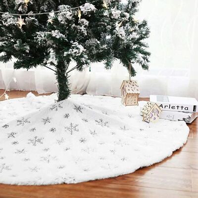 BRINSEA Jupe De Sapin De Noël En Fausse Fourrure Noël Tapis Rond De Sapin Couvre-pied Sapin Décoration Du Sapin Noël (78cm, Blanc) - Publicité BRINSEA Jupe De Sapin De Noël En Fausse Fourrure Noël Tapis Rond De Sapin Couvre-pied Sapin Décoration Du Sapin Noël (78cm, Blanc) - Publicité