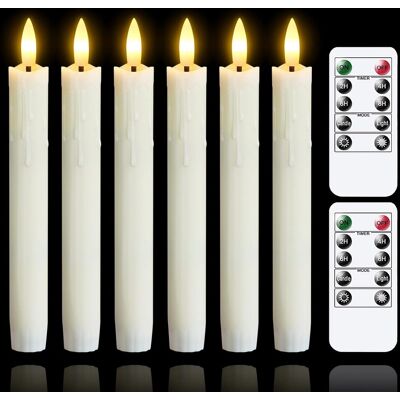 OEM Lot De 6 Bougies Led, Effet Cire, Télécommande, Minuterie, Plastique, 19cm, Intérieur - Publicité OEM Lot De 6 Bougies Led, Effet Cire, Télécommande, Minuterie, Plastique, 19cm, Intérieur - Publicité