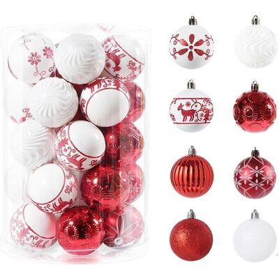 FLAMMKRAFT 40 Boules De Noël En Plastique Léger, Faciles À Accrocher, Décorations De Noël Pour Les Fêtes - Publicité FLAMMKRAFT 40 Boules De Noël En Plastique Léger, Faciles À Accrocher, Décorations De Noël Pour Les Fêtes - Publicité