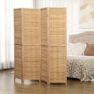 OEM Homcom Paravent Séparateur De Pièce En Bambou 160x170cm - Pliable, 4 Panneaux, Naturel Clair - Publicité OEM Homcom Paravent Séparateur De Pièce En Bambou 160x170cm - Pliable, 4 Panneaux, Naturel Clair - Publicité