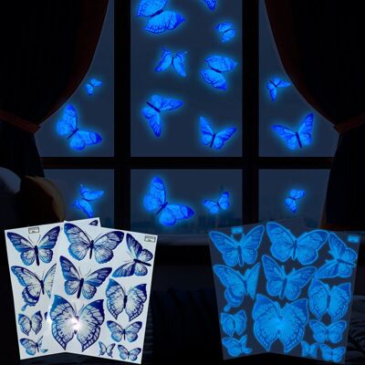 PELTOR 3 Pcs Stickers Muraux Papillons Lumineux Autocollants Muraux Mural Stickers Pour Chambre Salon Mur Tv - Publicité PELTOR 3 Pcs Stickers Muraux Papillons Lumineux Autocollants Muraux Mural Stickers Pour Chambre Salon Mur Tv - Publicité
