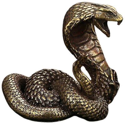 LISATR Statue De Serpent En Laiton (1 Pièce) - Figurine Créative Pour Une Collation - Sculpture De Cobra - Décoration De Bureau-4.8x4.2cm-golden - Publicité LISATR Statue De Serpent En Laiton (1 Pièce) - Figurine Créative Pour Une Collation - Sculpture De Cobra - Décoration De Bureau-4.8x4.2cm-golden - Publicité