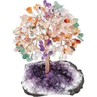 OEM Arbre De Vie En 7 Chakra Cristaux Naturels Fengshui Arbre Décoration Avec Base Améthyste De Pierre Reiki Ornement Décoratif De La Table, Méditation Décoration - Publicité OEM Arbre De Vie En 7 Chakra Cristaux Naturels Fengshui Arbre Décoration Avec Base Améthyste De Pierre Reiki Ornement Décoratif De La Table, Méditation Décoration - Publicité