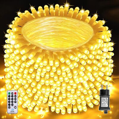 BALTERLEY Guirlande Lumineuse Exterieure, 40m 400leds Guirlande Lumineuse Noel Intérieur Et Extérieur Étanche Ip44, 8 Modes Avec Télécommande Pour Noël, Chambre, Décoration Sapin De Noel - Publicité BALTERLEY Guirlande Lumineuse Exterieure, 40m 400leds Guirlande Lumineuse Noel Intérieur Et Extérieur Étanche Ip44, 8 Modes Avec Télécommande Pour Noël, Chambre, Décoration Sapin De Noel - Publicité