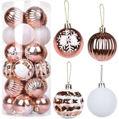 FOGSHIELD Zolginah 24 Pièces Boules De Noël, Champagne Plastique Boules De Noel Avec Motif De Flocons De Neige decorative Boule De Noël À Suspendre Pour Sapin De Noël Pendentifs Cadeaux - Publicité FOGSHIELD Zolginah 24 Pièces Boules De Noël, Champagne Plastique Boules De Noel Avec Motif De Flocons De Neige decorative Boule De Noël À Suspendre Pour Sapin De Noël Pendentifs Cadeaux - Publicité