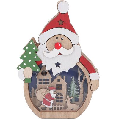 PELTOR Jeffergarden Ornement De Nol Lumineux, Décorations De Nol En Bois Émettant De La Lumière Led, Cadeaux Pour Vitrine D'Htel, Vieil Homme - Publicité PELTOR Jeffergarden Ornement De Nol Lumineux, Décorations De Nol En Bois Émettant De La Lumière Led, Cadeaux Pour Vitrine D'Htel, Vieil Homme - Publicité