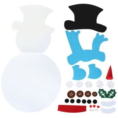 BRAST Bonhomme De Neige En Feutre Pour Enfants, Cadeaux Pour Enfants, Bricolage, Ornement De Nol Détachable, Jeux Muraux Suspendus Pour Décorations De Nol, Écharpe Bleue - Publicité BRAST Bonhomme De Neige En Feutre Pour Enfants, Cadeaux Pour Enfants, Bricolage, Ornement De Nol Détachable, Jeux Muraux Suspendus Pour Décorations De Nol, Écharpe Bleue - Publicité