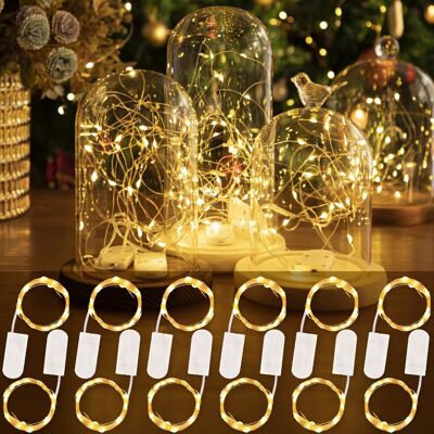 OEM Lot De 12 Guirlandes Lumineuses À Piles 2,1m 20leds Blanc Chaud, Mini Led Étanche Bouteille Pour Intérieur Extérieur, Décoration Vacances Mariage Fête Noël - Publicité OEM Lot De 12 Guirlandes Lumineuses À Piles 2,1m 20leds Blanc Chaud, Mini Led Étanche Bouteille Pour Intérieur Extérieur, Décoration Vacances Mariage Fête Noël - Publicité