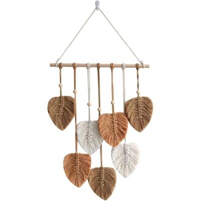 OEM Tenture Murale Macramé Feuille Bohème En Coton Tissé À La Main – Décoration Intérieure Élégante Pour Chambre, Salon Ou Mariage - Publicité OEM Tenture Murale Macramé Feuille Bohème En Coton Tissé À La Main – Décoration Intérieure Élégante Pour Chambre, Salon Ou Mariage - Publicité