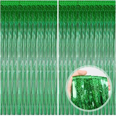 OEM 2 Pièces Rideau Métallique, Vert, 1x2m, Adhésif Inclus, Décoration Fête, Mariage, Noël - Publicité OEM 2 Pièces Rideau Métallique, Vert, 1x2m, Adhésif Inclus, Décoration Fête, Mariage, Noël - Publicité