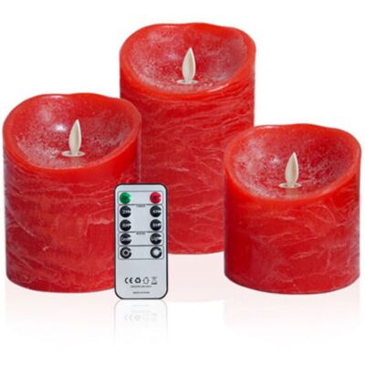 SANS MARQUE Rouge Bougies À Led Flamme Vacillante Bougie En Cire Véritable À Pile Électrique Avec Flamme Mobile Réaliste Avec 2 Télécommandes Et Une Minuterie Cadeau De Décoration - Publicité SANS MARQUE Rouge Bougies À Led Flamme Vacillante Bougie En Cire Véritable À Pile Électrique Avec Flamme Mobile Réaliste Avec 2 Télécommandes Et Une Minuterie Cadeau De Décoration - Publicité