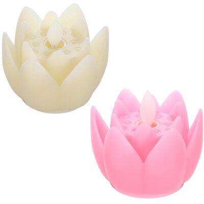 FATRD 2 Bougies Artificielles En Forme De Lotus - Publicité FATRD 2 Bougies Artificielles En Forme De Lotus - Publicité
