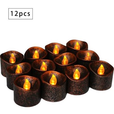 ABYSSE Lot De 12 Bougies Led, Piles Cr2032, Bougies Inodores, Bougies Chauffe-plat Transparentes Sans Flamme, Scintillantes - Publicité ABYSSE Lot De 12 Bougies Led, Piles Cr2032, Bougies Inodores, Bougies Chauffe-plat Transparentes Sans Flamme, Scintillantes - Publicité