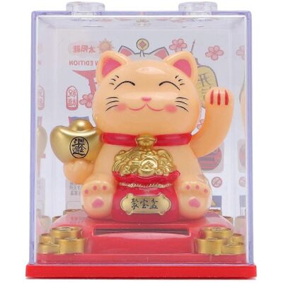 FLAMMKRAFT Chat Solaire À Bras Oscillant Automatique Avec Détecteur De Lumière, Statue De Chat Porte-bonheur Pour Bureau, Magasin, Restaurant Yel - Publicité FLAMMKRAFT Chat Solaire À Bras Oscillant Automatique Avec Détecteur De Lumière, Statue De Chat Porte-bonheur Pour Bureau, Magasin, Restaurant Yel - Publicité