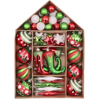 Melissa Workshop 70pcs Boules De Noël, 3-8cm Délicieux Elf Incassable Boule De Noël Ornements Décoration Pour Décor D'Arbre De Noël - Publicité Melissa Workshop 70pcs Boules De Noël, 3-8cm Délicieux Elf Incassable Boule De Noël Ornements Décoration Pour Décor D'Arbre De Noël - Publicité