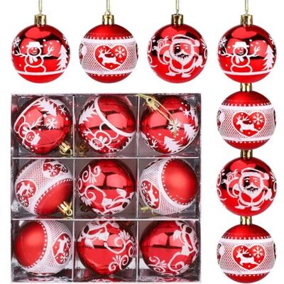 OEM 9 Pièces Boules De Noël,60mm Décorations De Boule De Noël Décor Pour Arbre De Noël Boules Rouges Incassables Ornements De Boule À Suspendre Décoratifs Pour Arbre De Noël Fête De Mariage Décor (red) - Publicité OEM 9 Pièces Boules De Noël,60mm Décorations De Boule De Noël Décor Pour Arbre De Noël Boules Rouges Incassables Ornements De Boule À Suspendre Décoratifs Pour Arbre De Noël Fête De Mariage Décor (red) - Publicité