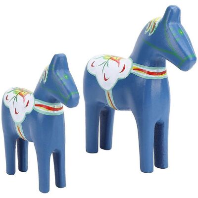 FLAMMKRAFT Lot De 2 Figurines De Chevaux Suédois En Bois Peints À La Main, Style Dalécarlien, Pour La Décoration Intérieure Et Les Mariages. Publicité FLAMMKRAFT Lot De 2 Figurines De Chevaux Suédois En Bois Peints À La Main, Style Dalécarlien, Pour La Décoration Intérieure Et Les Mariages. Publicité