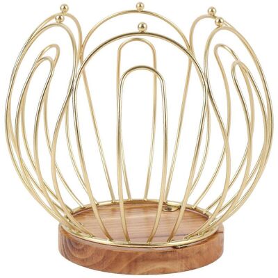 FLAMMKRAFT Porte-capsules De Café Avec Base En Bois, En Fil De Fer Forgé, Pour La Maison. Publicité FLAMMKRAFT Porte-capsules De Café Avec Base En Bois, En Fil De Fer Forgé, Pour La Maison. Publicité
