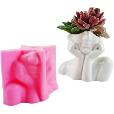 FLAMMKRAFT Moule En Silicone Pour Bougeoir, Moulage Époxy, Pot De Fleurs, Porte-stylo Diy - Publicité FLAMMKRAFT Moule En Silicone Pour Bougeoir, Moulage Époxy, Pot De Fleurs, Porte-stylo Diy - Publicité