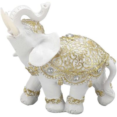 FLAMMKRAFT Statue D'Éléphant En Résine Blanche, Adorable Sculpture D'Éléphant Porte-bonheur Pour Entrée, Étagère, Bureau D'Ordinateur, Maison - Publicité FLAMMKRAFT Statue D'Éléphant En Résine Blanche, Adorable Sculpture D'Éléphant Porte-bonheur Pour Entrée, Étagère, Bureau D'Ordinateur, Maison - Publicité