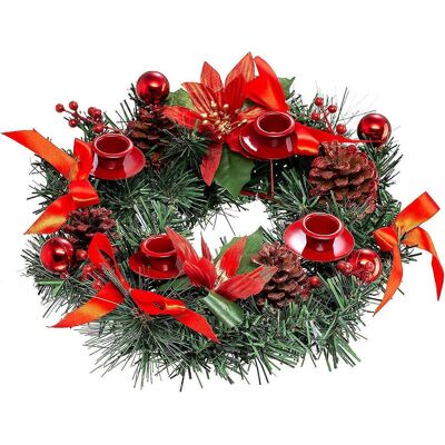 LEDE Couronne De Bougies Pour Halloween, 33 Cm, Aiguilles De Pin Artificielles, Guirlande Festive, Rotin - Publicité LEDE Couronne De Bougies Pour Halloween, 33 Cm, Aiguilles De Pin Artificielles, Guirlande Festive, Rotin - Publicité