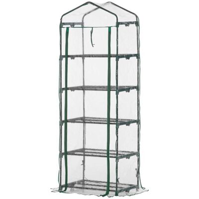 OEM Il S'Agit D'Une Mini-serre En Aluminium Transparent À 5 Étagères, Idéale Pour La Culture De Fleurs Ou De Légumes. De Couleur Vert Transparent, Elle. Publicité OEM Il S'Agit D'Une Mini-serre En Aluminium Transparent À 5 Étagères, Idéale Pour La Culture De Fleurs Ou De Légumes. De Couleur Vert Transparent, Elle. Publicité