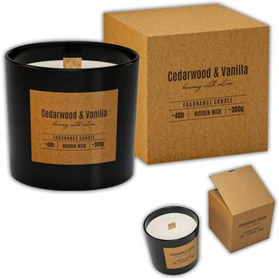 OEM Bougie Parfumée Valpe Avec Mèche En Bois De Cèdre - Vanille 190 G Sn82-095-81 - Publicité OEM Bougie Parfumée Valpe Avec Mèche En Bois De Cèdre - Vanille 190 G Sn82-095-81 - Publicité