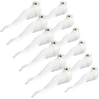 OEM 12 Pièces Ornement Cardinal (colombes Blanches, 5,1 Pouces)avec Clip Sur Plume Oiseau Colombe Artificiel Ornement D'Arbre De Noël Artisanat De Faux Cardinal Brillant Pour Décor-crezuo - Publicité OEM 12 Pièces Ornement Cardinal (colombes Blanches, 5,1 Pouces)avec Clip Sur Plume Oiseau Colombe Artificiel Ornement D'Arbre De Noël Artisanat De Faux Cardinal Brillant Pour Décor-crezuo - Publicité
