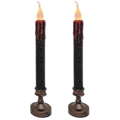 FATRD Lot De 2 Bougies Lumineuses Pour Décoration D'Halloween - Publicité FATRD Lot De 2 Bougies Lumineuses Pour Décoration D'Halloween - Publicité