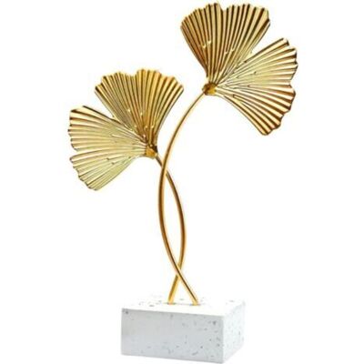 Vision Petite Statue Pour La Décoration Intérieure, Petite Sculpture De Feuille De Ginkgo Biloba, Pour Salon, Bureau, Décoration Intérieure Moderne (21 X 14 Cm) - Publicité Vision Petite Statue Pour La Décoration Intérieure, Petite Sculpture De Feuille De Ginkgo Biloba, Pour Salon, Bureau, Décoration Intérieure Moderne (21 X 14 Cm) - Publicité