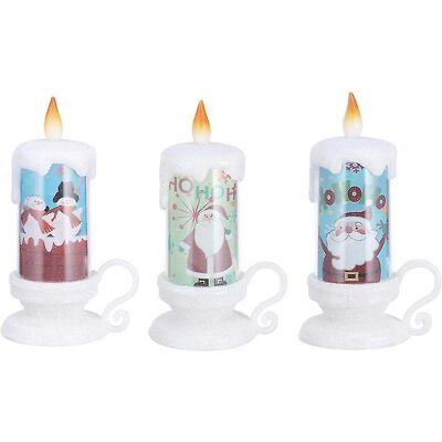FATRD Lot De 3 Bougies Led Pour Noël - Publicité FATRD Lot De 3 Bougies Led Pour Noël - Publicité