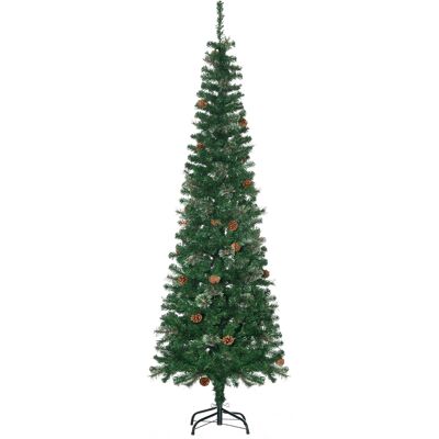 HEAT Sapin De Noël Artificiel, 195 Cm, 556 Branches Avec 27 Pommes De Pin + Support Pliable, Vert - Publicité HEAT Sapin De Noël Artificiel, 195 Cm, 556 Branches Avec 27 Pommes De Pin + Support Pliable, Vert - Publicité