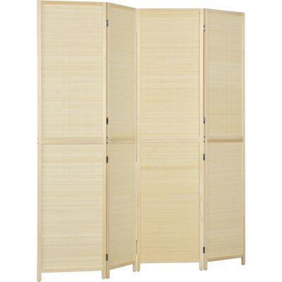 OEM Paravent En Bois De Bambou 4 Panneaux 180 X 180 Cm Séparateur De Pièce Cloison De Séparation Pliable - Naturel - Publicité OEM Paravent En Bois De Bambou 4 Panneaux 180 X 180 Cm Séparateur De Pièce Cloison De Séparation Pliable - Naturel - Publicité
