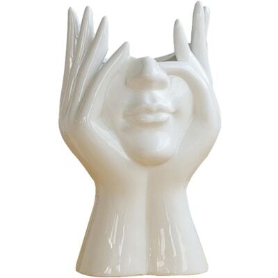 OEM Tête De Vase En Céramique, Pot De Fleurs Créatif En Forme De Visage Humain Pot De Fleurs En Forme De Visage Humain Statue Grecque Têtes De Vase Pour Plantes Succulentes - Publicité OEM Tête De Vase En Céramique, Pot De Fleurs Créatif En Forme De Visage Humain Pot De Fleurs En Forme De Visage Humain Statue Grecque Têtes De Vase Pour Plantes Succulentes - Publicité