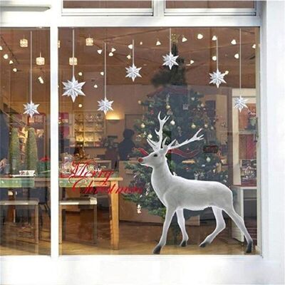 BRINSEA Noël Autocollants Fenetre Noël Stickers Décoration Diy Fenêtres Stickers Blanc Wapiti Autocollant Amovibles Statique Autocollants Décalcomanie (noël) - Publicité BRINSEA Noël Autocollants Fenetre Noël Stickers Décoration Diy Fenêtres Stickers Blanc Wapiti Autocollant Amovibles Statique Autocollants Décalcomanie (noël) - Publicité