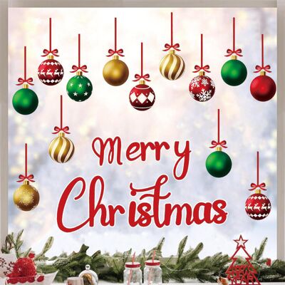 KAJFJAD Décorations De Noël Autocollantes Pour Fenêtres Avec Ornements Colorés À Suspendre – Stickers Statiques Pour Fenêtres, Décorations De Fêtes, Articles De Fête De Noël Et Décorations Festives De Saison - Publicité KAJFJAD Décorations De Noël Autocollantes Pour Fenêtres Avec Ornements Colorés À Suspendre – Stickers Statiques Pour Fenêtres, Décorations De Fêtes, Articles De Fête De Noël Et Décorations Festives De Saison - Publicité