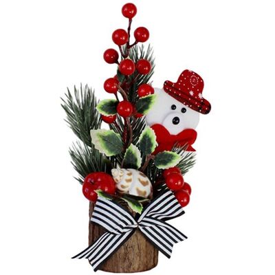PELTOR Jeffergarden Mini Sapin De Noël En Polyéthylène, Petite Décoration De Bureau Portable Avec Des Baies Rouges, Idéale Pour Décorer Un Rebord De Fenêtre Intérieur. Publicité PELTOR Jeffergarden Mini Sapin De Noël En Polyéthylène, Petite Décoration De Bureau Portable Avec Des Baies Rouges, Idéale Pour Décorer Un Rebord De Fenêtre Intérieur. Publicité