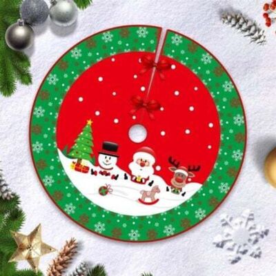ABCRITAL 90cm Jupe Sapin De Noël, Couvre Pied Sapin Noel, Arbre De Noel Decoration, Joyeux Noël Jupe D'Arbre Tapis Pour Sapin Pour Noël, Rouge - Publicité ABCRITAL 90cm Jupe Sapin De Noël, Couvre Pied Sapin Noel, Arbre De Noel Decoration, Joyeux Noël Jupe D'Arbre Tapis Pour Sapin Pour Noël, Rouge - Publicité