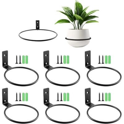 ANGEL CERDA Ensemble De 6 Supports Muraux Pour Pots De Fleurs, 13,5 Cm, Support En Métal Pour Pots De Fleurs, Fournitures De Jardinage. Publicité ANGEL CERDA Ensemble De 6 Supports Muraux Pour Pots De Fleurs, 13,5 Cm, Support En Métal Pour Pots De Fleurs, Fournitures De Jardinage. Publicité