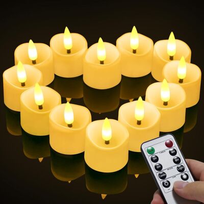OEM 12 Bougies Led, Minuterie 6h, Effet Flamme 3d, Pile Cr2032, Silicone, Intérieur Extérieur, Noël Mariage - Publicité OEM 12 Bougies Led, Minuterie 6h, Effet Flamme 3d, Pile Cr2032, Silicone, Intérieur Extérieur, Noël Mariage - Publicité