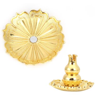 LBVIE Mini Support Pour Bâtonnets D'Encens En Forme De Fleur En Alliage De Cuivre (doré) - Publicité LBVIE Mini Support Pour Bâtonnets D'Encens En Forme De Fleur En Alliage De Cuivre (doré) - Publicité