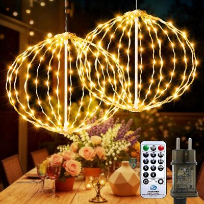 BALTERLEY Lot De 4 Boules Lumineuses À Suspendre De 30 Cm Avec Minuteur - 8 Modes - Blanc Chaud - Décoration De Noël D'Extérieur - Pour Balcon, Jardin, Fête, Chambre - Décoration Intérieure - Publicité BALTERLEY Lot De 4 Boules Lumineuses À Suspendre De 30 Cm Avec Minuteur - 8 Modes - Blanc Chaud - Décoration De Noël D'Extérieur - Pour Balcon, Jardin, Fête, Chambre - Décoration Intérieure - Publicité