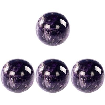 OEM Un Ensemble De 4 Boules De Cristal D'Améthyste Violettes Pour La Décoration De La Maison Et Du Bureau. Publicité OEM Un Ensemble De 4 Boules De Cristal D'Améthyste Violettes Pour La Décoration De La Maison Et Du Bureau. Publicité