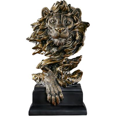 SANS MARQUE Statue Lion En Resine Sculpture Roi Lion Decoration Tête De Lion Sculpture Decoration Interieur Lion Statue Figurine Décorative Artistique Pour Couloir D'Étude De Salon (couleur : Cuivre) - Publicité SANS MARQUE Statue Lion En Resine Sculpture Roi Lion Decoration Tête De Lion Sculpture Decoration Interieur Lion Statue Figurine Décorative Artistique Pour Couloir D'Étude De Salon (couleur : Cuivre) - Publicité