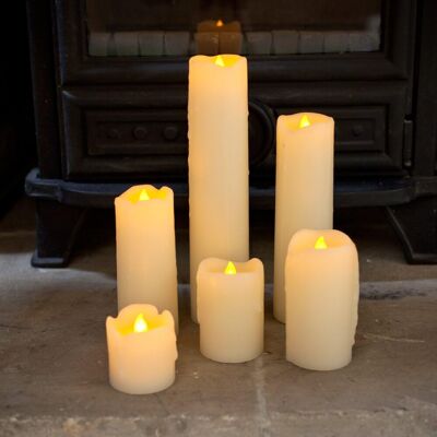 OEM Lot De 12 Bougies Led, Cire Véritable, Flamme Vacillante, Blanc Chaud, Diamètre 5cm, Intérieur - Publicité OEM Lot De 12 Bougies Led, Cire Véritable, Flamme Vacillante, Blanc Chaud, Diamètre 5cm, Intérieur - Publicité