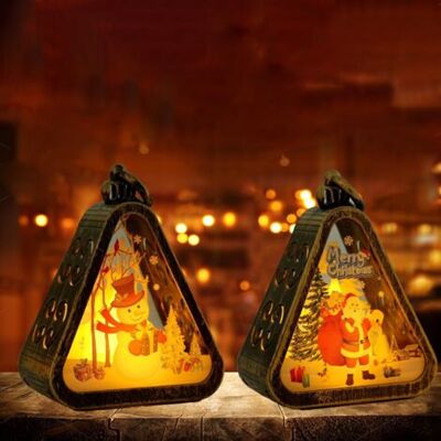SCORPIO Lanterne De Noël, 2 Pièces Lanternes De Décoration De Noël, Bougies De Noël Sans Flamme, Lanterne De Noël Vintage Avec Lumière Led, Pour Les Cadeaux Et La Deco De Noel (triangle Marron) - Publicité SCORPIO Lanterne De Noël, 2 Pièces Lanternes De Décoration De Noël, Bougies De Noël Sans Flamme, Lanterne De Noël Vintage Avec Lumière Led, Pour Les Cadeaux Et La Deco De Noel (triangle Marron) - Publicité