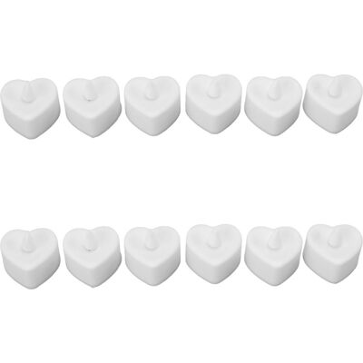 MCKENSA Lot De 12 Bougies Led En Forme De Cœur, Sans Flamme, À Piles, Blanches, Pour Décoration De Mariage Et De Fête. Publicité MCKENSA Lot De 12 Bougies Led En Forme De Cœur, Sans Flamme, À Piles, Blanches, Pour Décoration De Mariage Et De Fête. Publicité