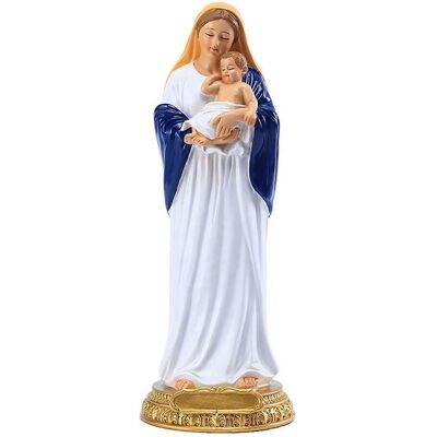 ALLAUVE Statue Religieuse En Résine De La Vierge Marie Tenant L'Enfant Jésus, Figurine Debout, Ornement Créatif Pour L'Église Catholique, Décembre - Publicité ALLAUVE Statue Religieuse En Résine De La Vierge Marie Tenant L'Enfant Jésus, Figurine Debout, Ornement Créatif Pour L'Église Catholique, Décembre - Publicité